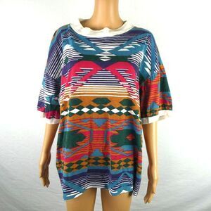 Gitano Vintage Aztec Southwestern Western Country Boho Festival Ringer T Shirt